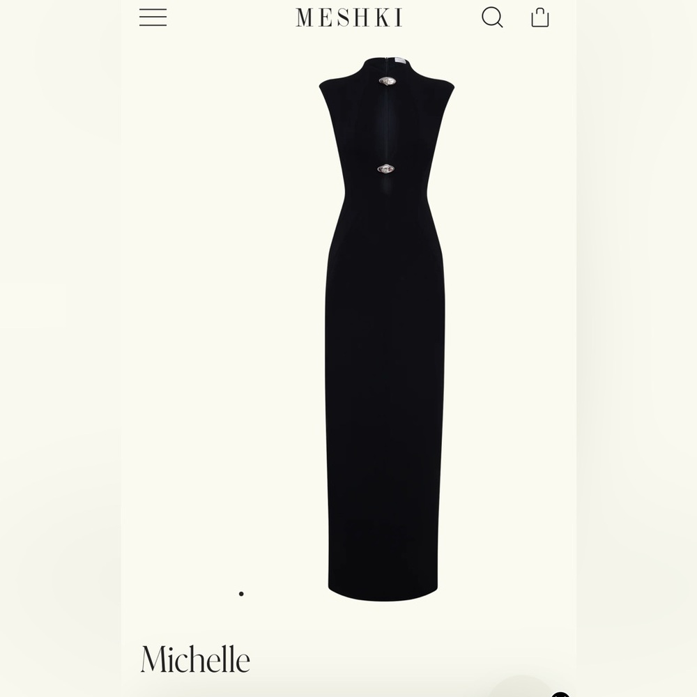 Meshki Michelle Cut Out Maxi Dress - Black - NWT - Picture 6 of 10